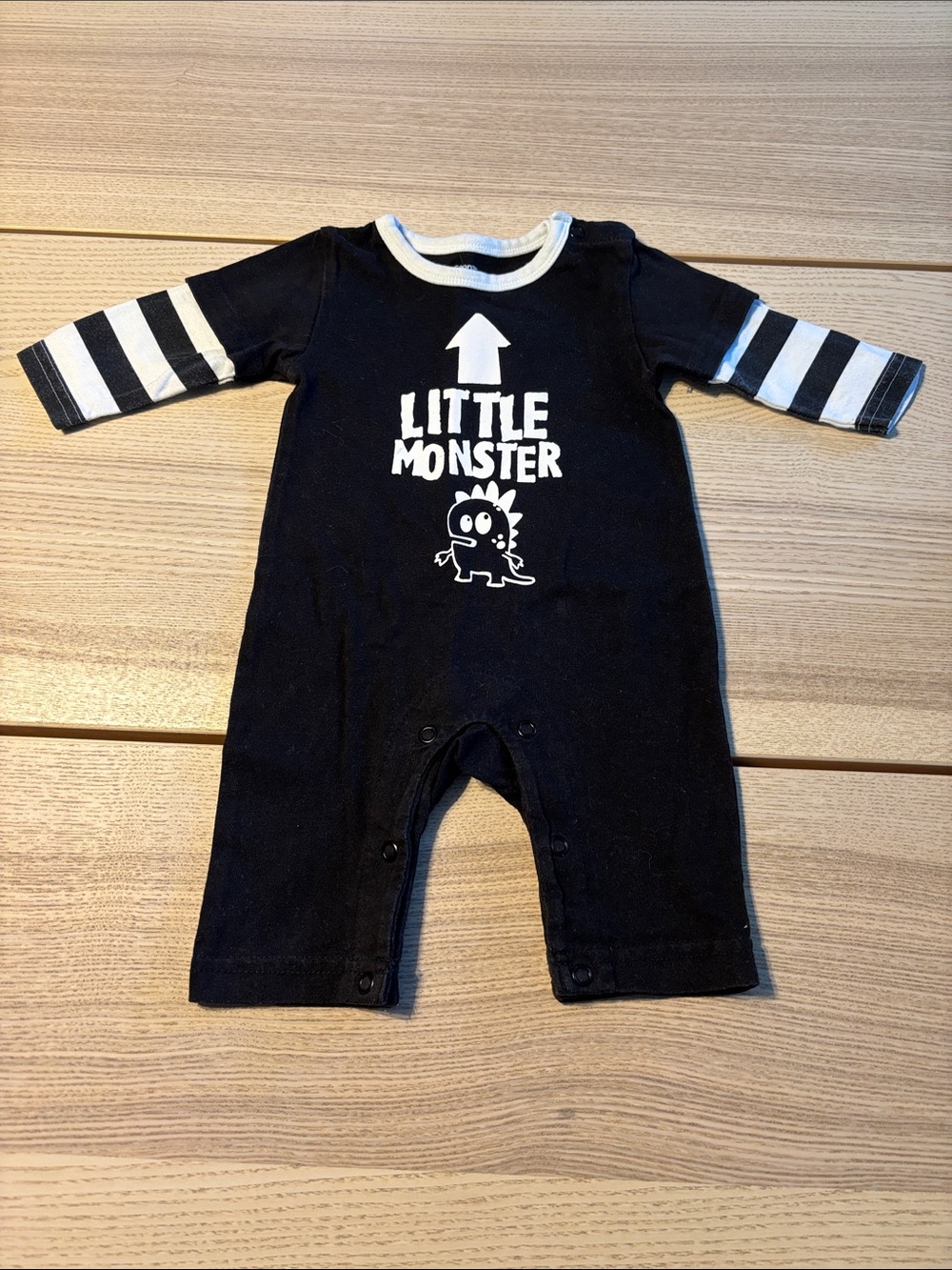 George Black and White "Little Monster" Footie